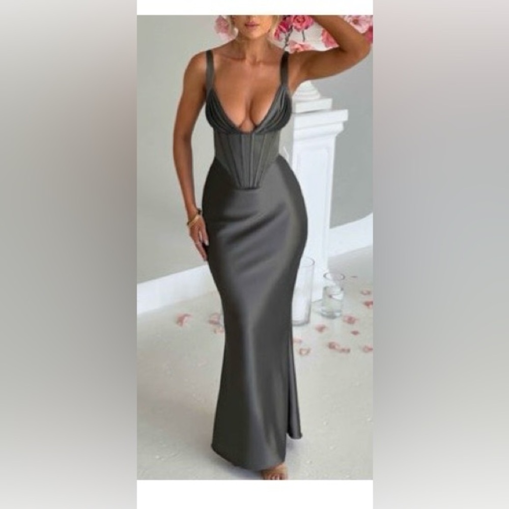 Babyboo Shae Maxi Dress - Charcoal